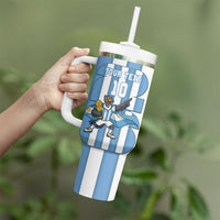 Argentina National Football Custom Tumbler With Handle Andean Condor Trophy Sporty Style