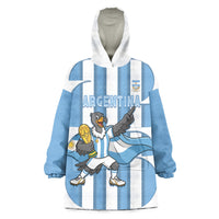 Argentina National Football Custom Wearable Blanket Hoodie Andean Condor Trophy Sporty Style