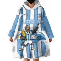 Argentina National Football Custom Wearable Blanket Hoodie Andean Condor Trophy Sporty Style