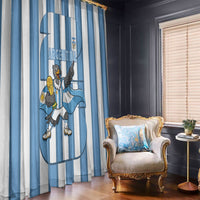 Argentina National Football Window Curtain Andean Condor Trophy Sporty Style