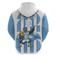 Argentina National Football Custom Zip Hoodie Andean Condor Trophy Sporty Style