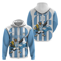 Argentina National Football Custom Zip Hoodie Andean Condor Trophy Sporty Style