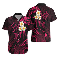 Personalised Niihau Hawaii Hawaiian Shirt Polynesian Tattoo and Pacific Plumeria Pink Vibe - Wonder Print Shop