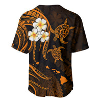 Personalised Molokai Hawaii Baseball Jersey Polynesian Tattoo and Pacific Plumeria Gold Vibe LT9 - Wonder Print Shop