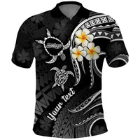 Personalised Molokai Hawaii Polo Shirt Polynesian Tattoo and Pacific Plumeria White Vibe - Wonder Print Shop