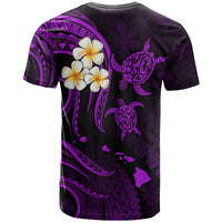 Personalised Kauai Hawaii T Shirt Polynesian Tattoo and Pacific Plumeria Purple Vibe - Wonder Print Shop