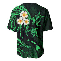Hawaii Baseball Jersey Maui Islands Pacific Plumeria Green Vibe LT9 - Wonder Print Shop