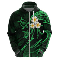 Hawaii Hoodie Maui Islands Pacific Plumeria Green Vibe - Wonder Print Shop