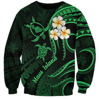 Hawaii Sweatshirt Maui Islands Pacific Plumeria Green Vibe - Wonder Print Shop