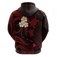 Hawaii Hoodie Maui Islands Pacific Plumeria Red Vibe - Wonder Print Shop