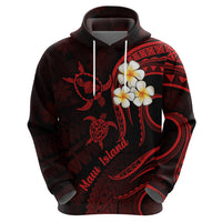 Hawaii Hoodie Maui Islands Pacific Plumeria Red Vibe - Wonder Print Shop