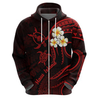 Hawaii Hoodie Maui Islands Pacific Plumeria Red Vibe - Wonder Print Shop
