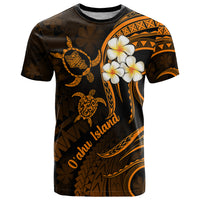 Hawaii T Shirt Oahu Islands Pacific Plumeria Gold Vibe - Wonder Print Shop