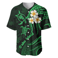 Hawaii Baseball Jersey Oahu Islands Pacific Plumeria Green Vibe LT9 - Wonder Print Shop