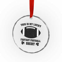 Lucky Fantasy Football Crystal Glass Ornament Vintage Commissioner Draft Party Commish FFL - Wonder Print Shop