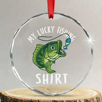 Lucky Fishing Crystal Glass Ornament Funny Fisherman Fish Lovers - Wonder Print Shop