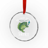 Lucky Fishing Crystal Glass Ornament Funny Fisherman Fish Lovers TS10