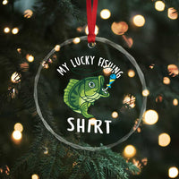 Lucky Fishing Crystal Glass Ornament Funny Fisherman Fish Lovers - Wonder Print Shop