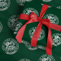 Lucky Is For Heretics Skull Shamrock Wrapping Paper Roll Proverbs 16:33 Christian St Patricks Day Statement