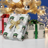 Lucky Sassy Lassie Messy Bun Wrapping Paper Roll Funny St Patricks Day - Wonder Print Shop