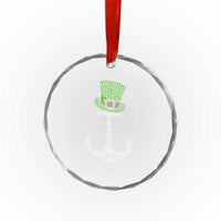 Lucky Shamrock Anchor Crystal Glass Ornament Leprechaun Cruise Squad St. Patrick's Day TS02