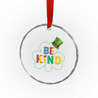 Lucky Shamrock Be Kind Crystal Glass Ornament Autism Leprechaun St Patricks Day TS02