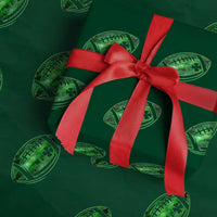 Lucky Shamrock Football Wrapping Paper Roll Irish Clover St Patricks Day Sport Lover - Wonder Print Shop