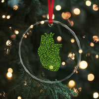 Lucky Shamrocks Heart Crystal Glass Ornament Anatomical Anatomy St Patrick's Day TS02