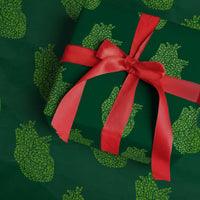 Lucky Shamrocks Heart Wrapping Paper Roll Anatomical Anatomy St Patrick's Day - Wonder Print Shop