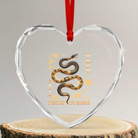 Lunar New Year 2025 Heart Crystal Glass Ornament Year Of The Snake 2025 Chinese China - Wonder Print Shop