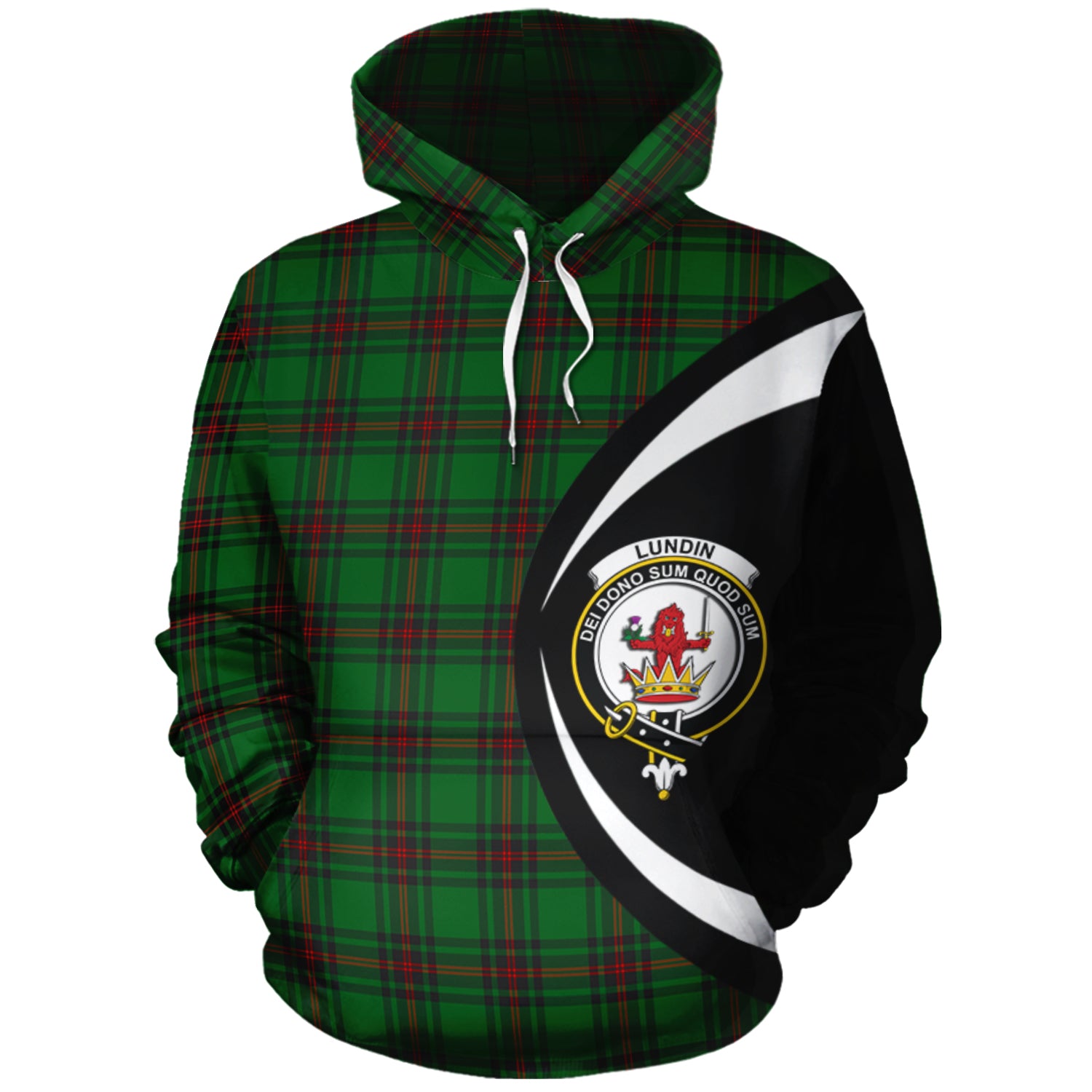 scottish-lundin-clan-crest-circle-style-tartan-hoodie