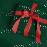 LXXXVI XLVII Wrapping Paper Roll 86 47 Roman Numerals - Wonder Print Shop