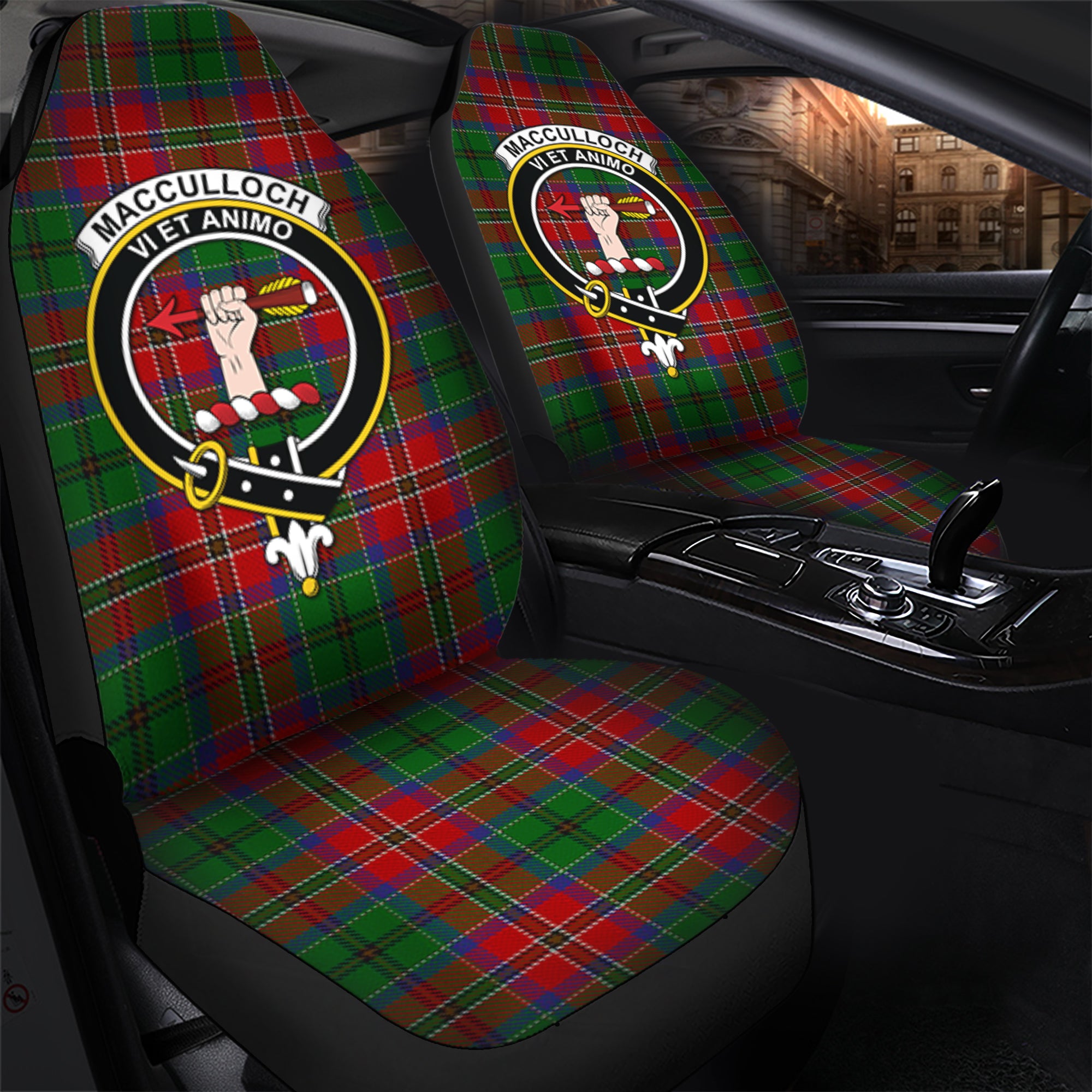 MacCulloch Clan Tartan Car Seat Cover, Family Crest Tartan Seat Cover TS23