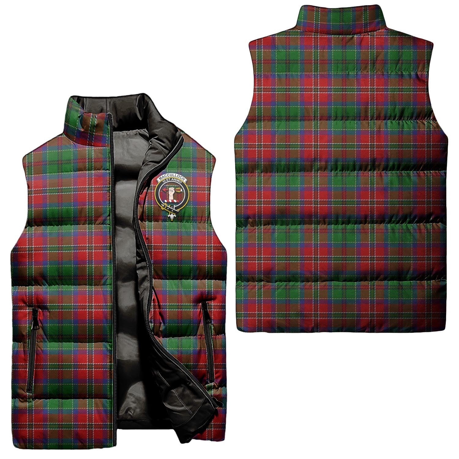 macculloch-clan-puffer-vest-family-crest-plaid-sleeveless-down-jacket