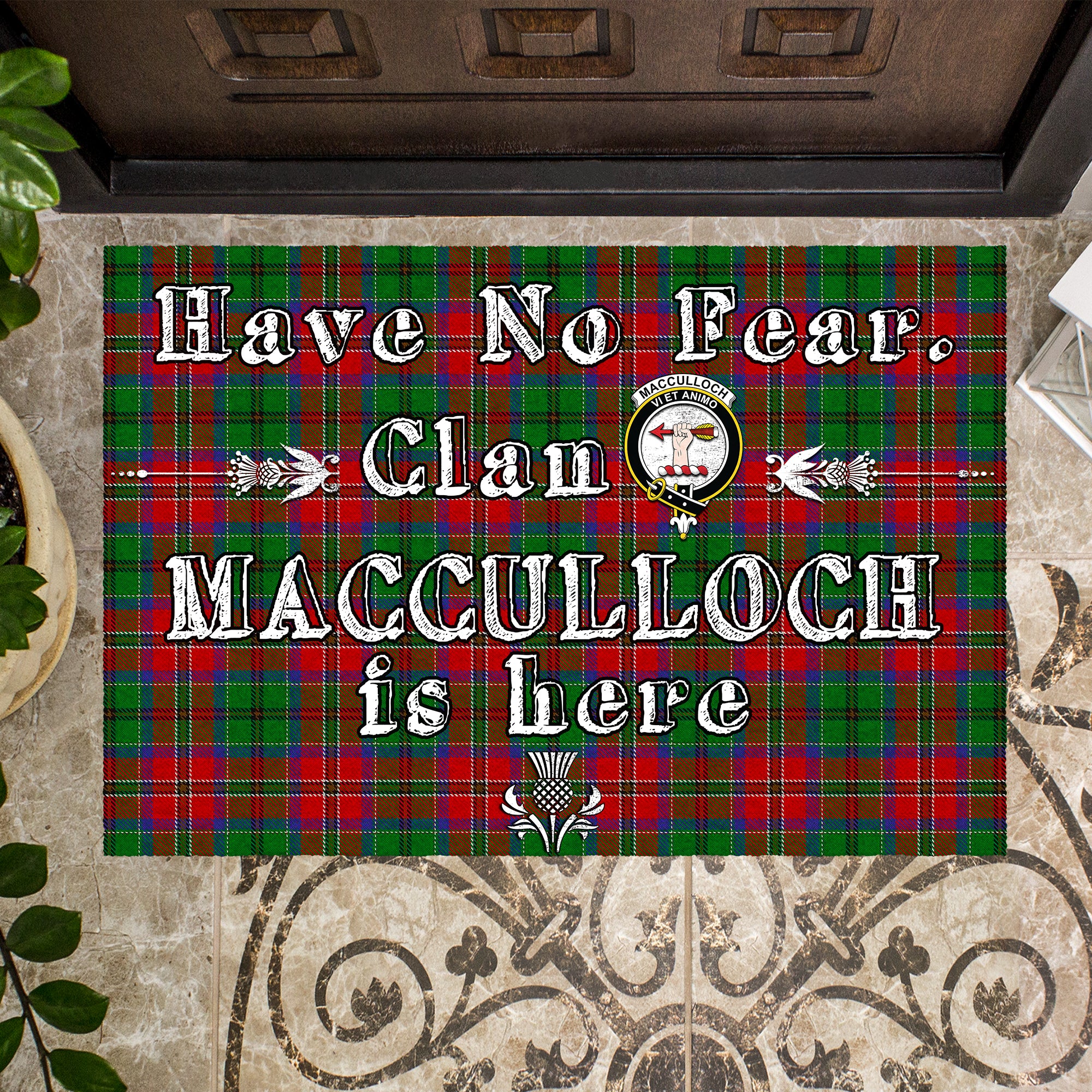 macculloch-clan-tartan-door-mat-family-crest-have-no-fear-tartan-door-mat