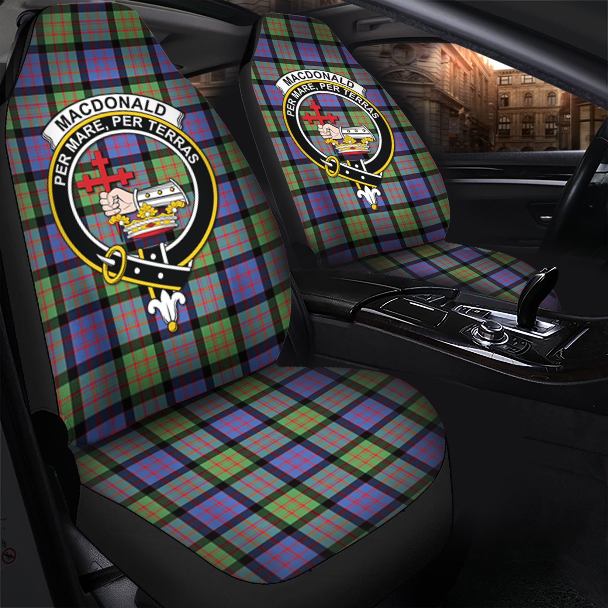 MacDonald Ancient Clan Tartan Car Seat Cover, Family Crest Tartan Seat Cover TS23