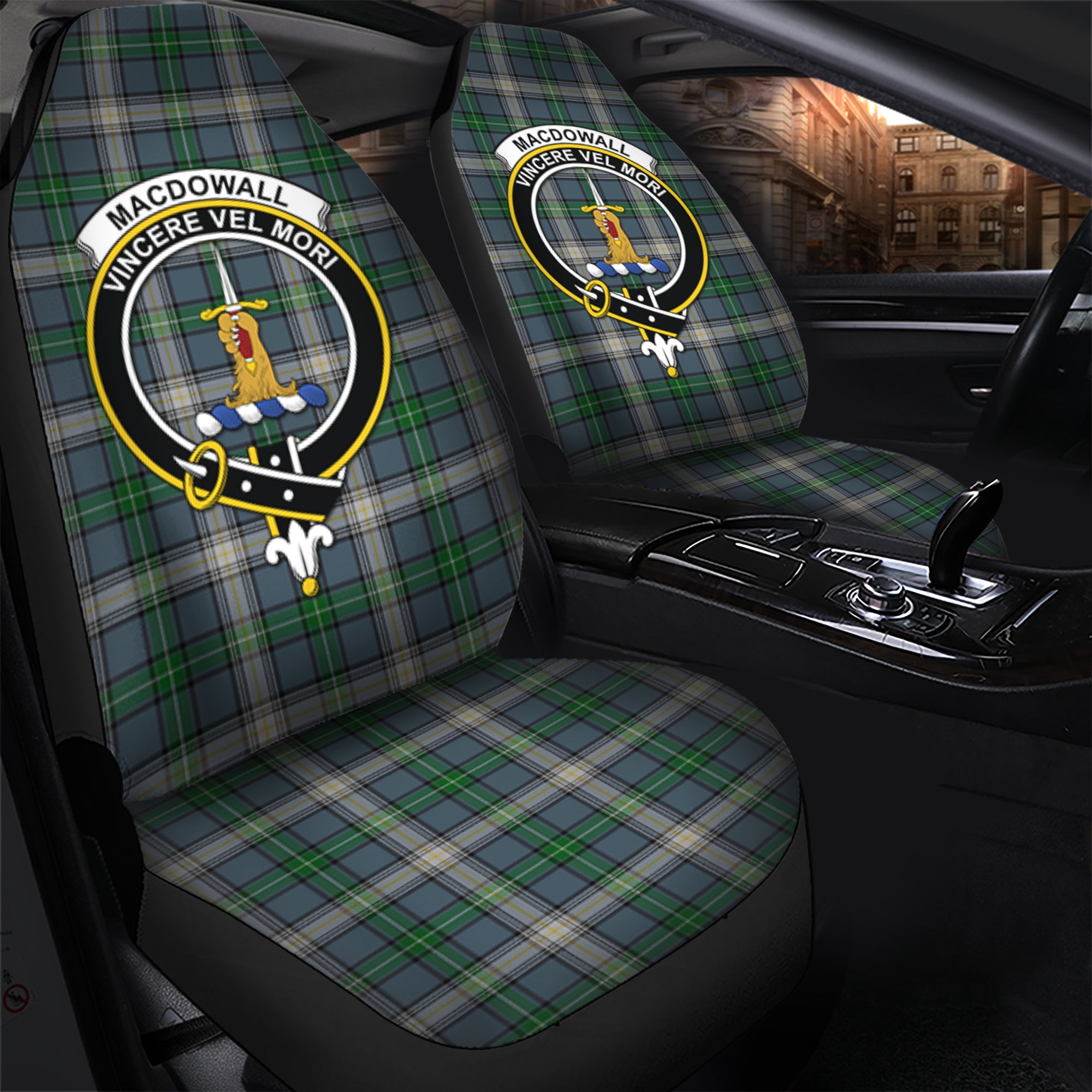 MacDowall Clan Tartan Car Seat Cover, Family Crest Tartan Seat Cover TS23