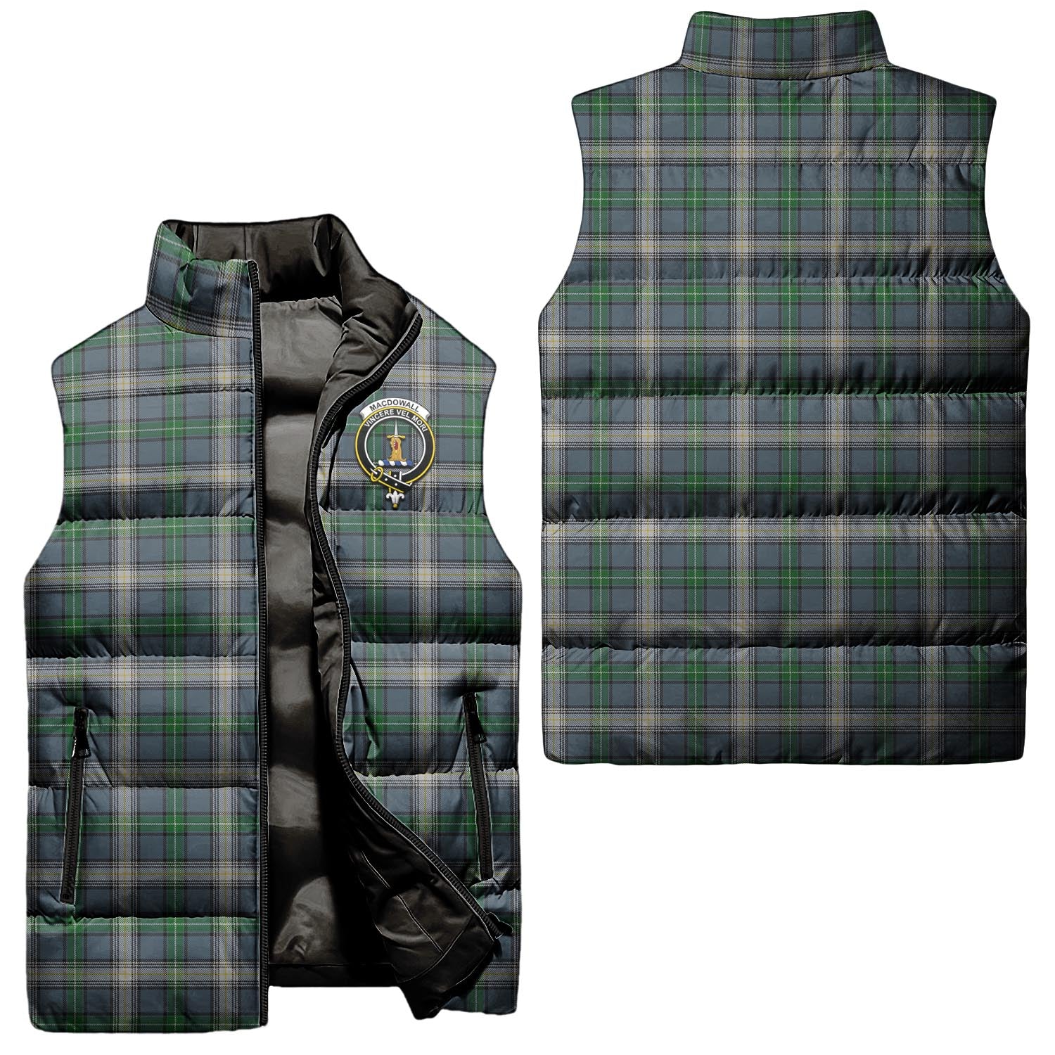 macdowall-clan-puffer-vest-family-crest-plaid-sleeveless-down-jacket