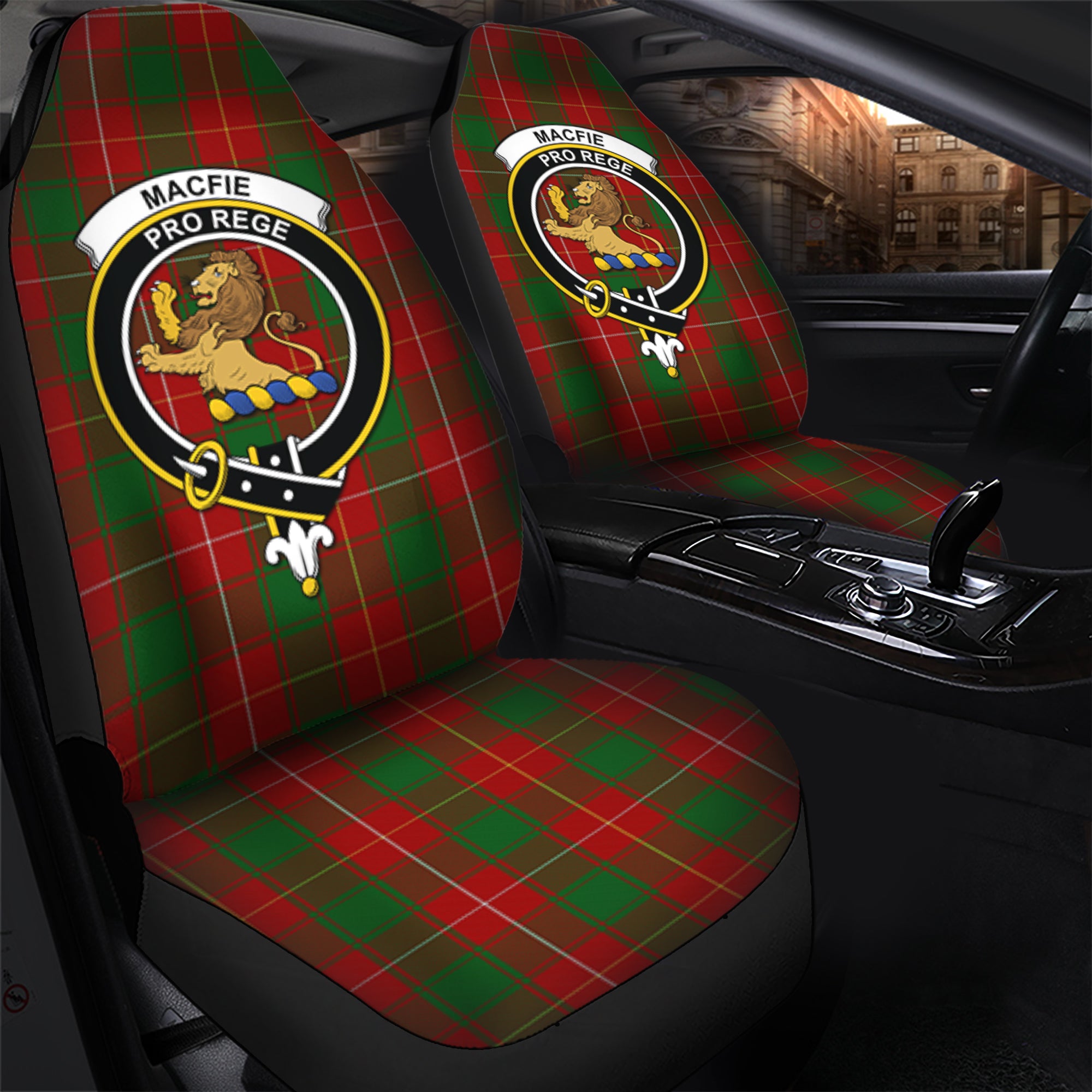 MacFie Clan Tartan Car Seat Cover, Family Crest Tartan Seat Cover TS23