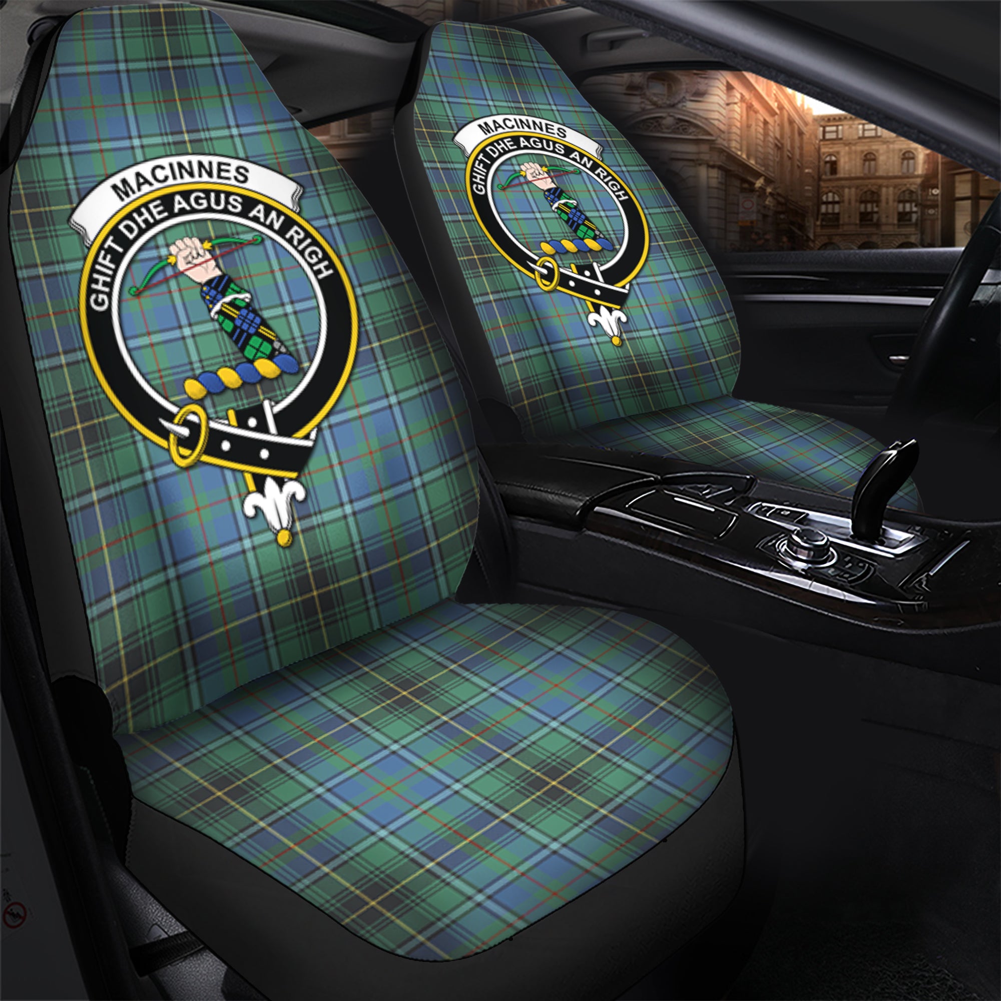 MacInnes Ancient Clan Tartan Car Seat Cover, Family Crest Tartan Seat Cover TS23