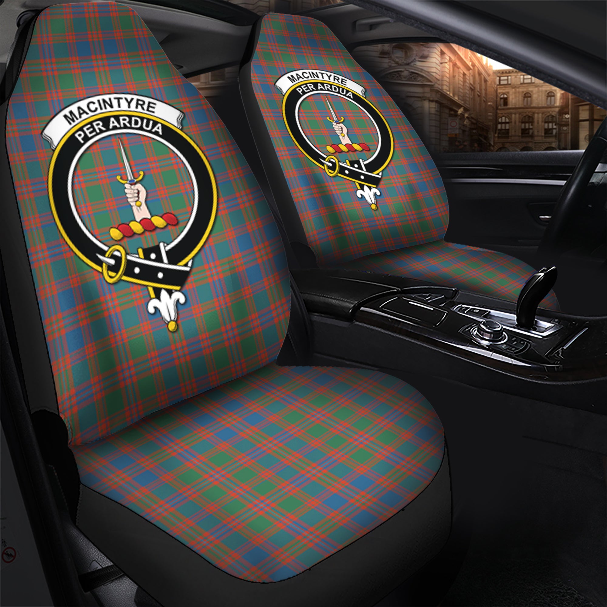MacIntyre Ancient Clan Tartan Car Seat Cover, Family Crest Tartan Seat Cover TS23