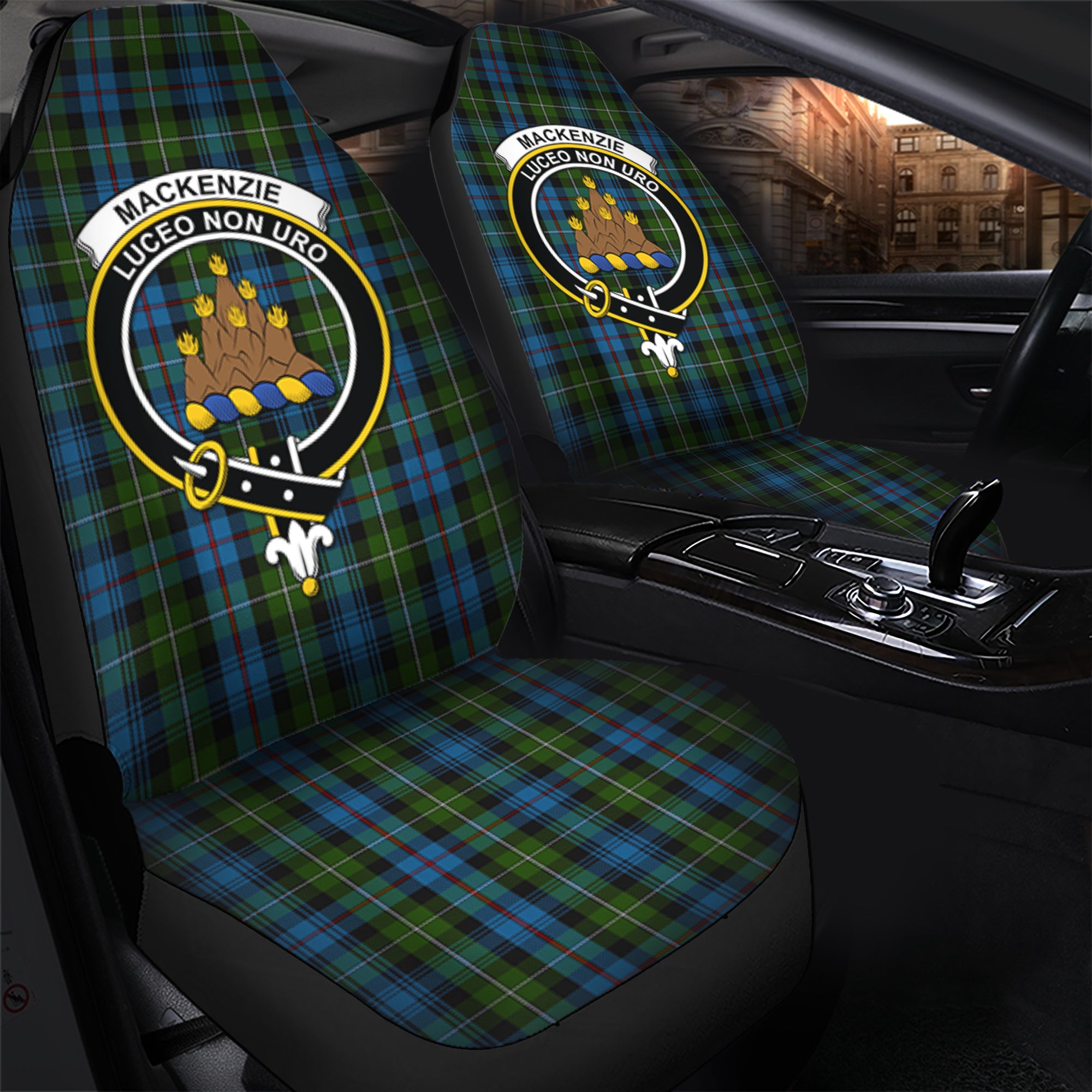 Mackenzie Clan Tartan Car Seat Cover, Family Crest Tartan Seat Cover TS23