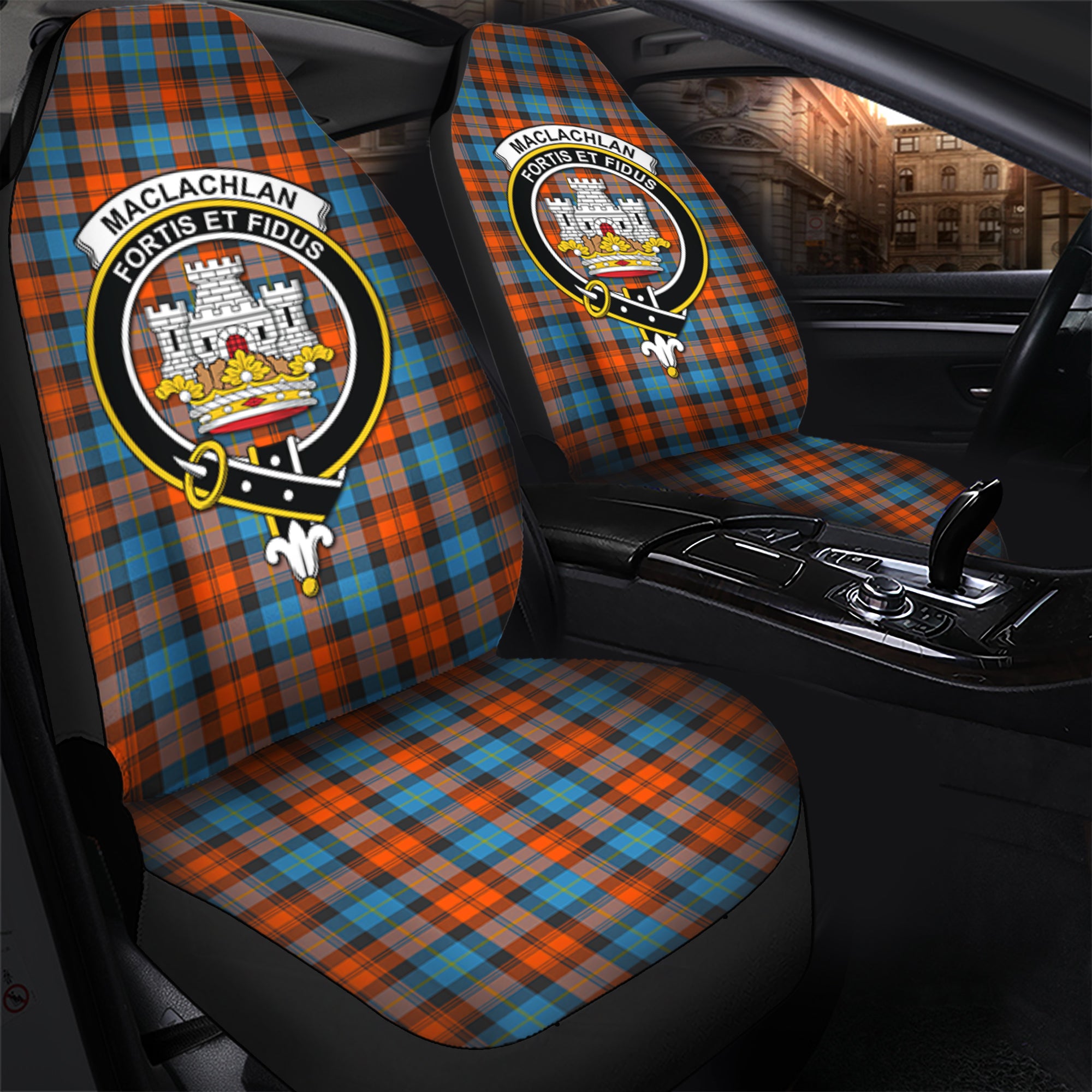 MacLachlan Ancient Clan Tartan Car Seat Cover, Family Crest Tartan Seat Cover TS23