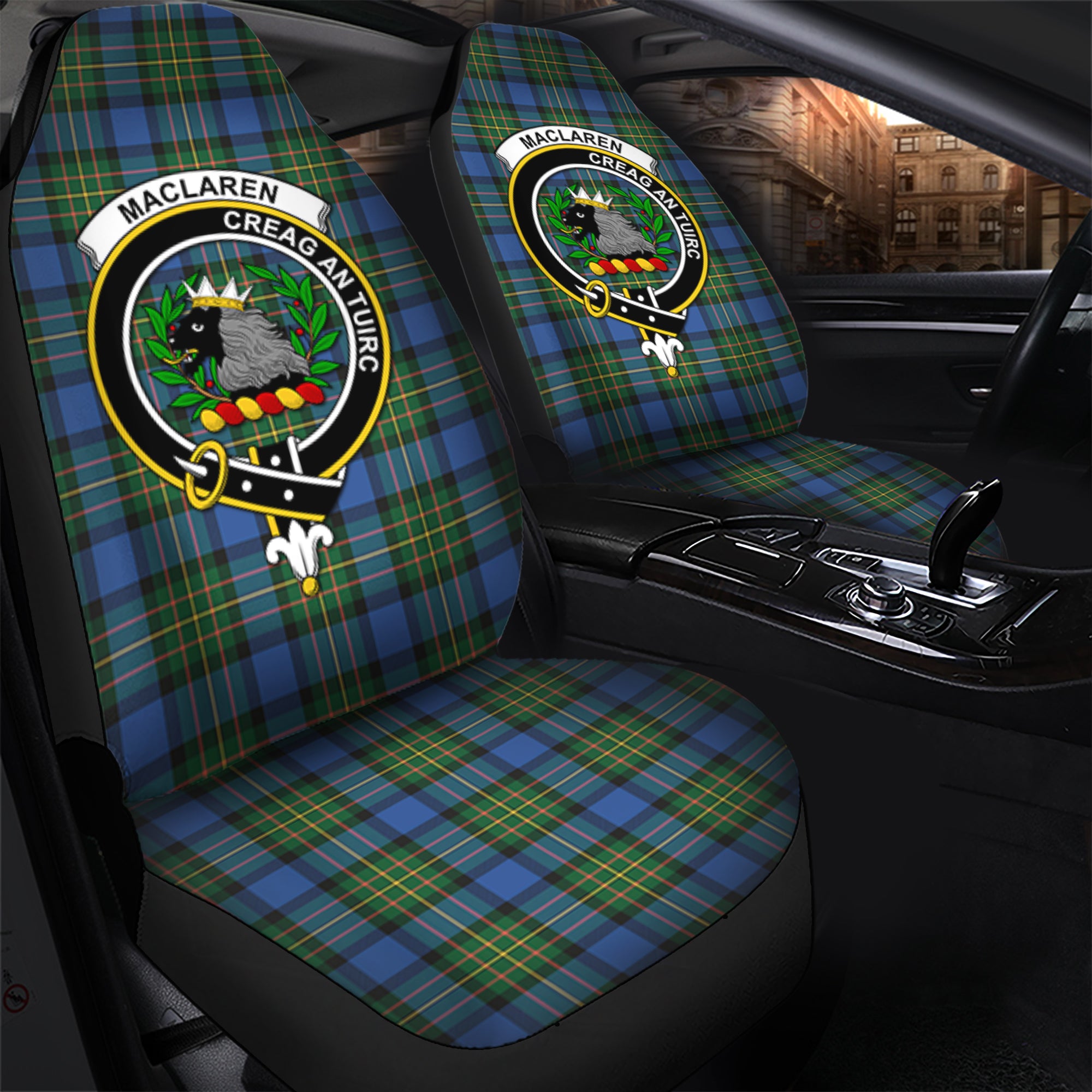 MacLaren Ancient Clan Tartan Car Seat Cover, Family Crest Tartan Seat Cover TS23