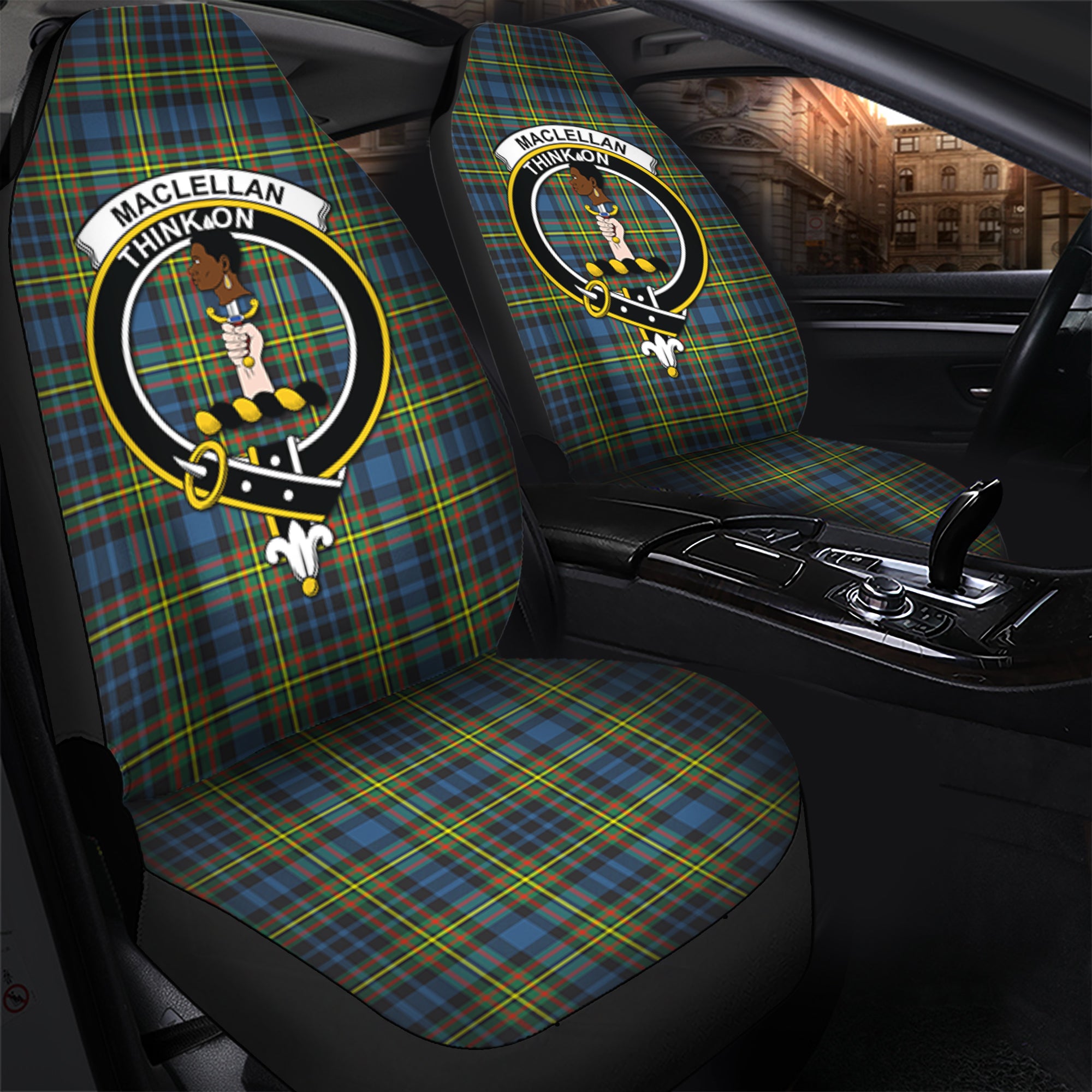 MacLellan Ancient Clan Tartan Car Seat Cover, Family Crest Tartan Seat Cover TS23