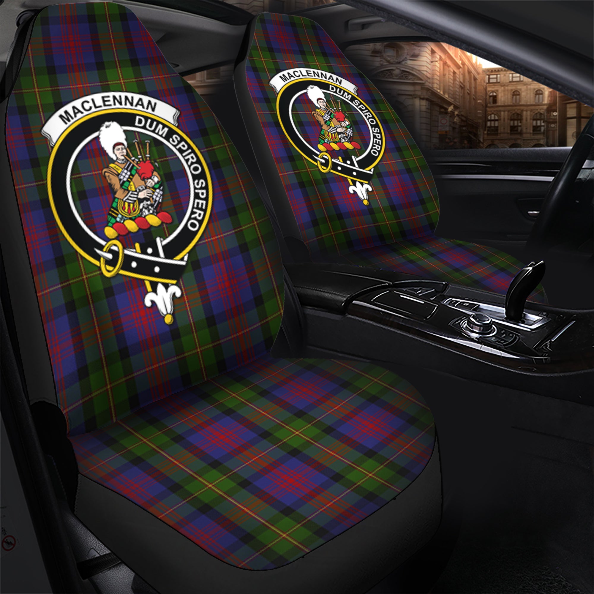 MacLennan Clan Tartan Car Seat Cover, Family Crest Tartan Seat Cover TS23