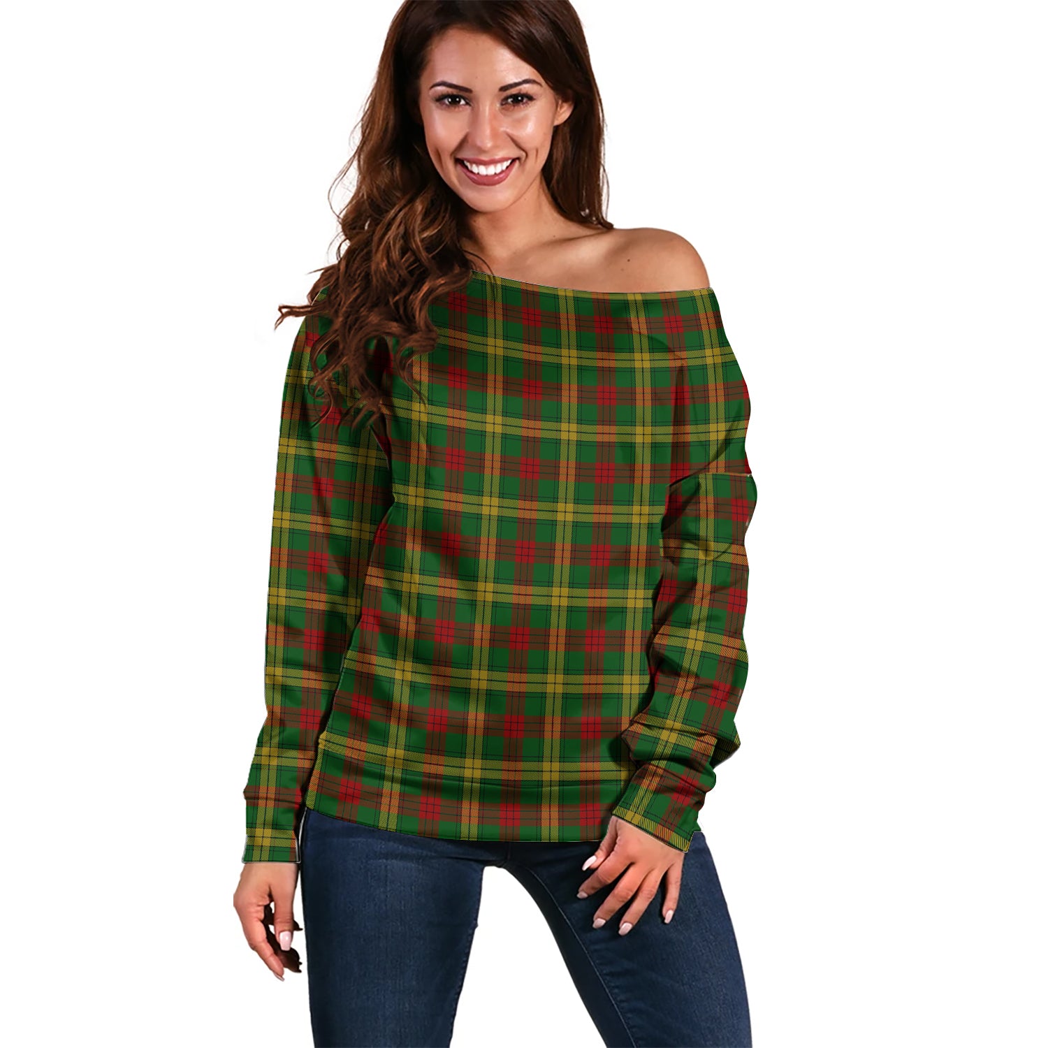 macmillan-society-of-glasgow-tartan-off-shoulder-sweater-tartan-sweater-for-women