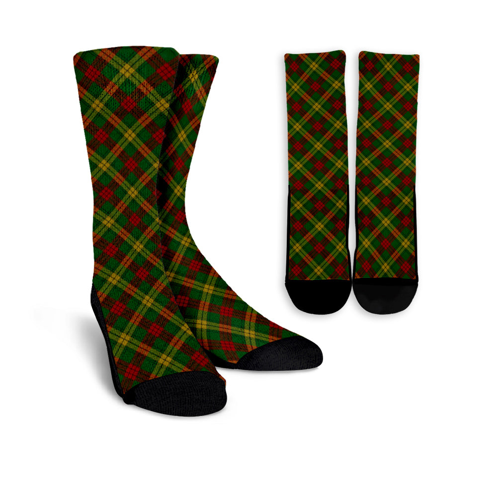 MacMillan Society of Glasgow Tartan Socks, Cross Tartan Plaid Socks, Long Tartan Socks Cross Style TS23