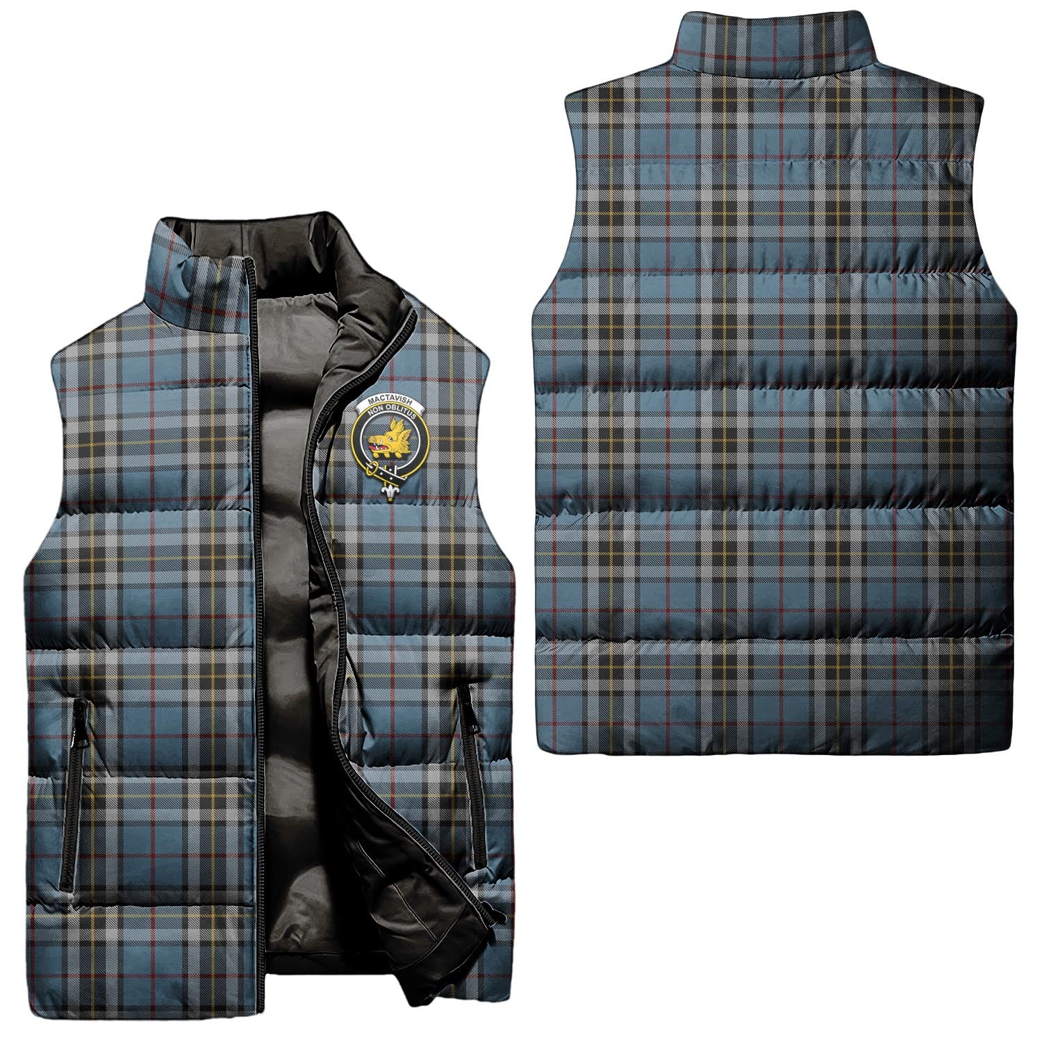 mactavish-dress-clan-puffer-vest-family-crest-plaid-sleeveless-down-jacket
