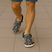 Madiba Nelson Mandela Clogs Shoes Indonesia Batik Black - Wonder Print Shop